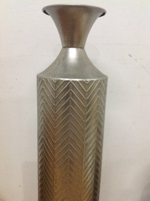 Vase- 27" Silver Metal