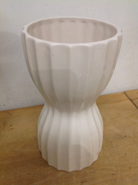 Vase- 10" White Ceramic