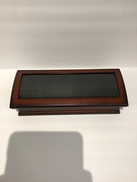 Bombay Co Glass Top Mahogany Watch Box