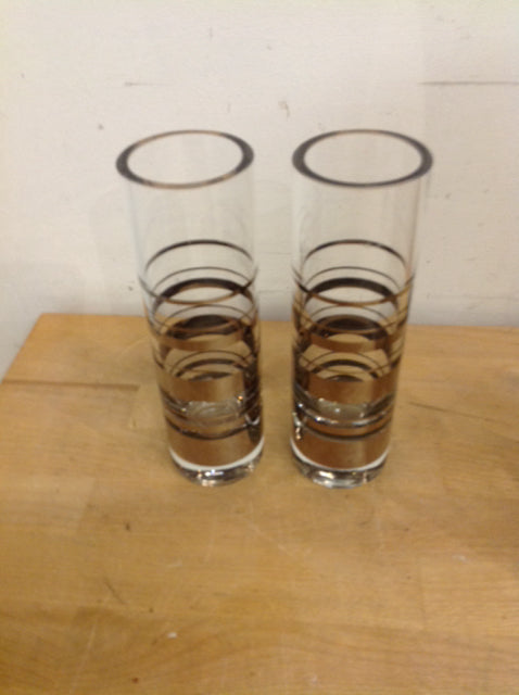 Candle Holders- 7" Pair Of Kate Spade Glass