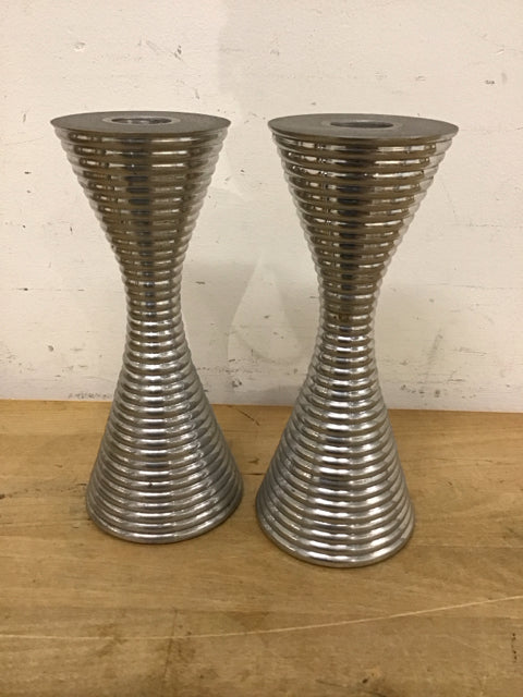 7"Pair Of Silver Candle Holders
