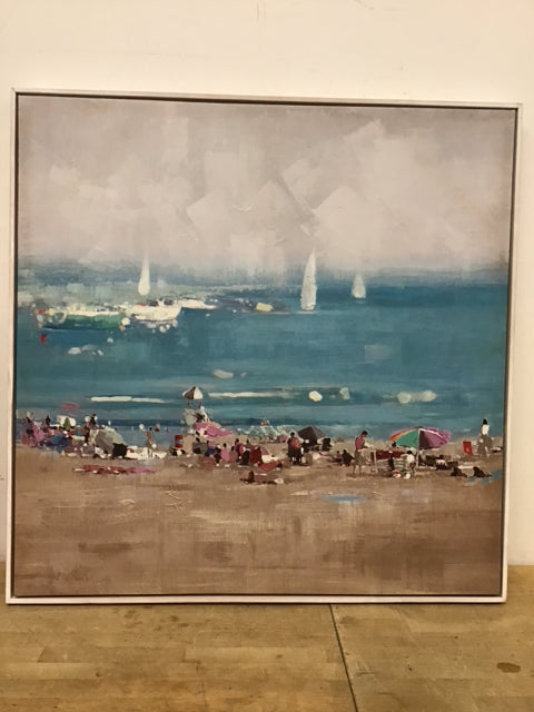 36"x36" Beach Scene Art Print