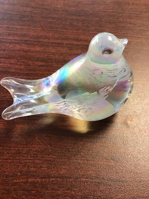 4" Iridescent Glass Bird Fine