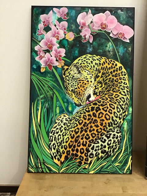 25"x40" "Spotted Zen" By Lynda Zaleski