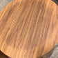 21.5" H x 19" AS-IS Angel Cerda Round Walnut Nightstand( Round Mark On Top)