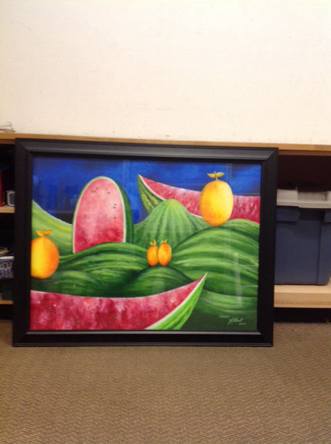 45x35 Framed "Fruit Scape"by  Terry Hilbert
