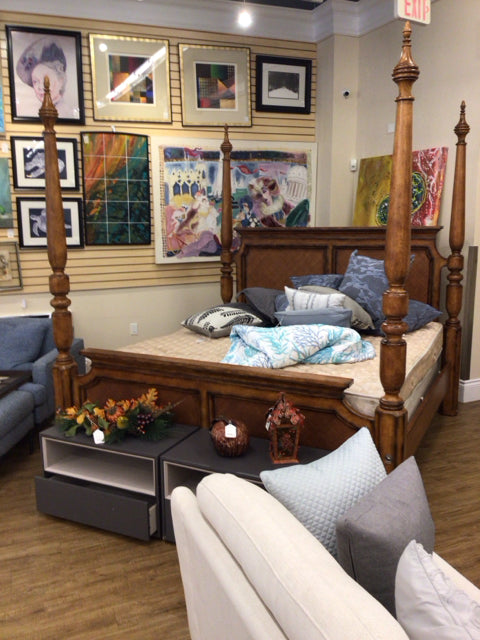 Century Furniture Wood Panel King Bed