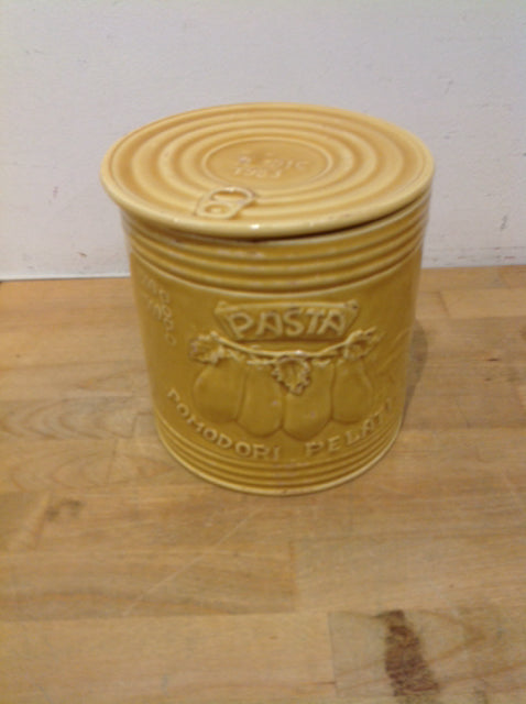 7" Gold Ceramic Pasta Canister