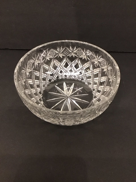 8" Carved Crystal Bowl