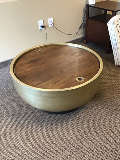 Williams Sonoma Drum Storage Coffee Table