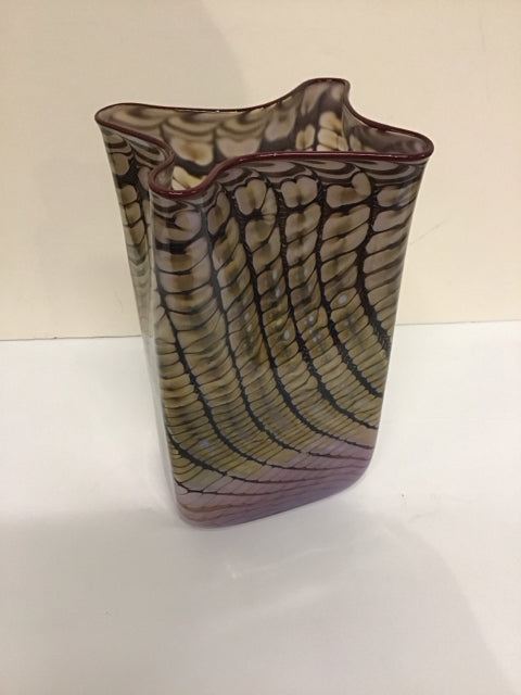 8" Reptilian Bag Glass Vase