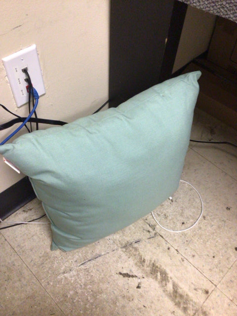 Small Aqua Fabric Pillow