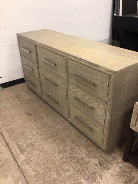 AS-IS Universal Furniture Zephyr Nine Drawer Dresser(Top Has Discoloration)
