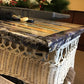 20"Sq Tessellated Marble Backgammon Set AS-IS Nick on Corner