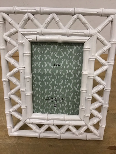 4"x6" White Bamboo Photo Frame