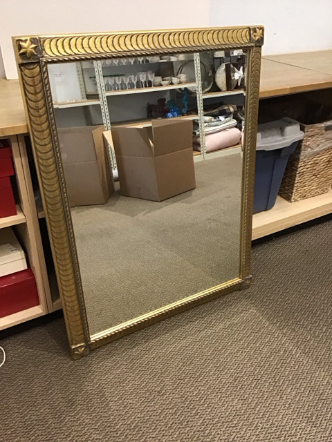 35.5"x40" Gold Framed Beveled Mirror