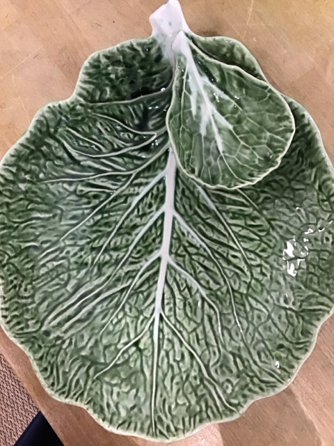 13" Chip & Dip Bordallo Pinheiro Cabbage Bowl