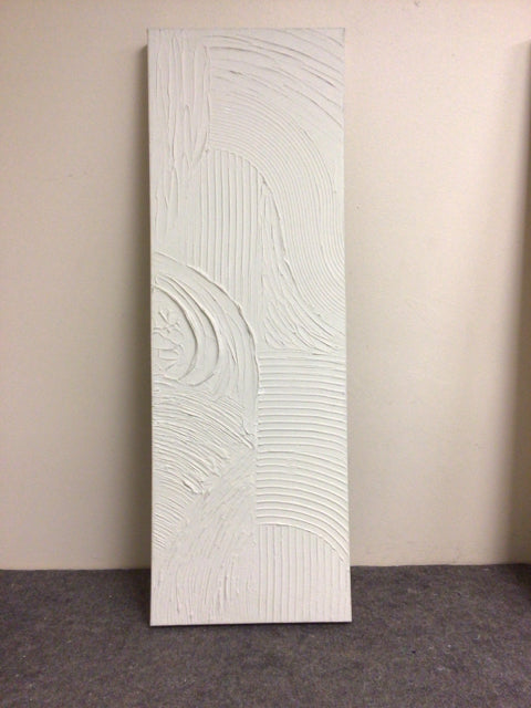 36" X 12" Textured Abstract Print On Canvas