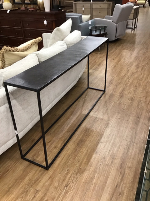 Black Hammered Metal Console