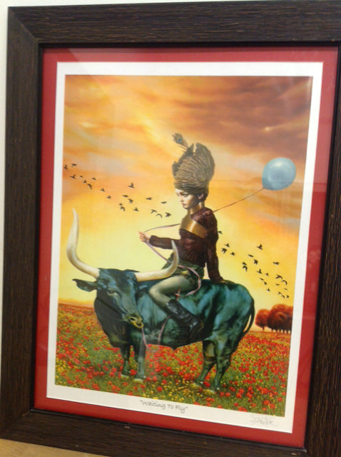 22" X 28" Signed Victor Waiting To Fly