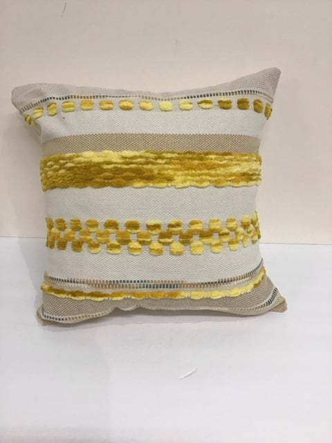 Ivory/Tan Weave w/Chenille Stripes