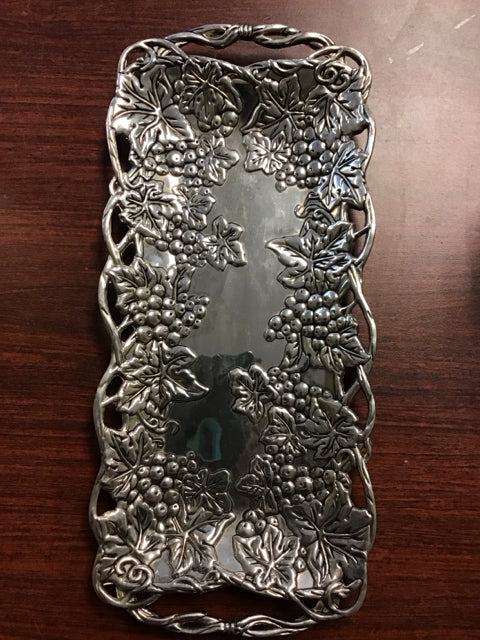 15.5" Godinger Silver Plated Grape Vine Tray