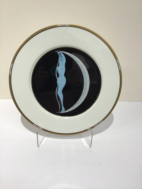11"Rd Erte "The Alphabet D" Porcelain Platter