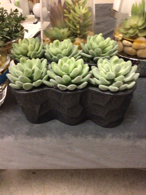 Faux Topiarys In Brown Planter