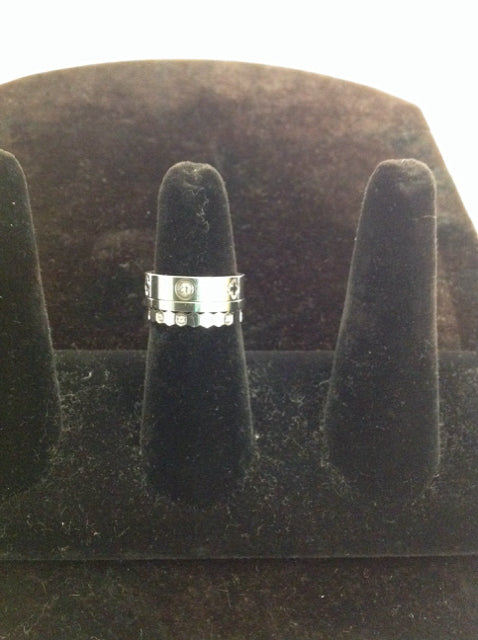 Van Cleef Style Silver 3-Rings
