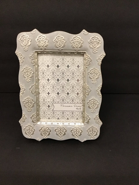 4x6 Silver Frame w/Jacquard Design