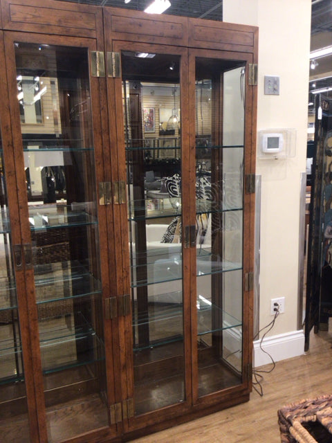 Henredon Wood & Glass Display Cabinet