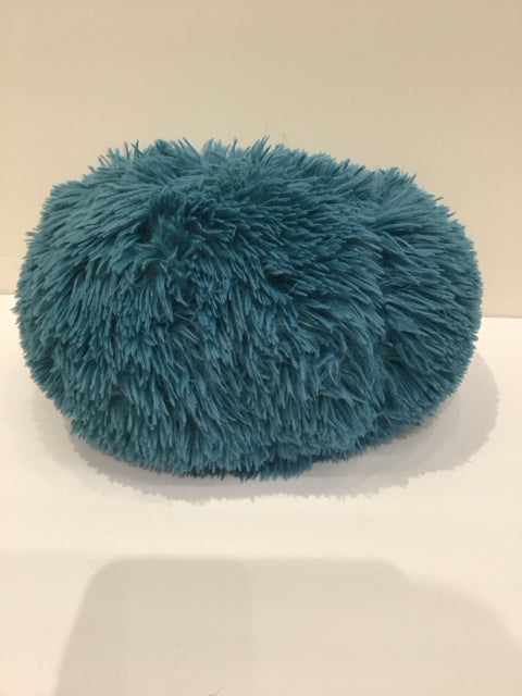 Turquoise Ball Shag Pillow