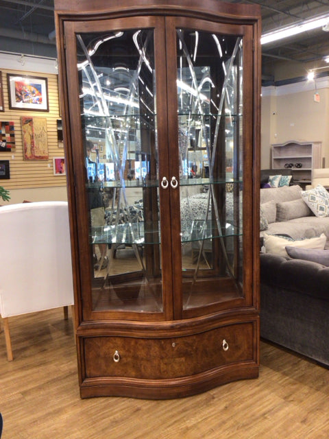 Thomasville Wood & Glass One Drawer China Cabinet