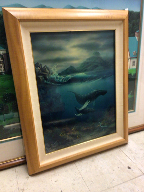 30 1/2" X 25" Framed David Christopher Miller "Evening Rendezvous"