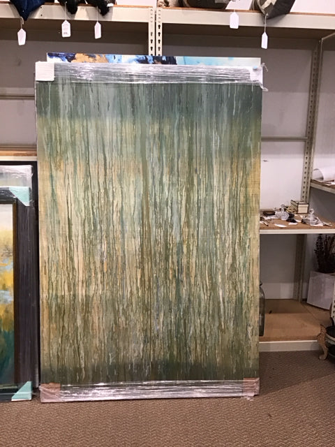 48x72 Green Waterfall Abstract
