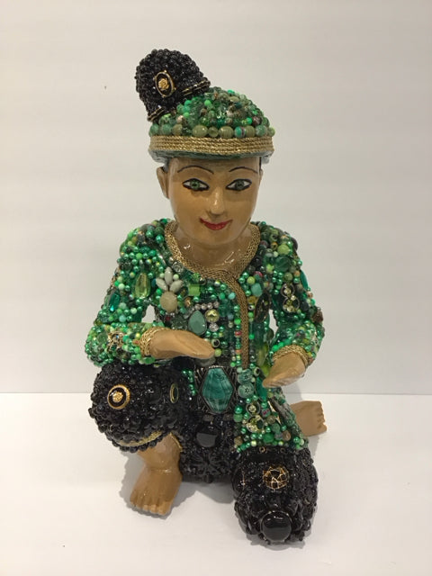 18x7 "Please Be Mine" Green Shirt Man Susan David