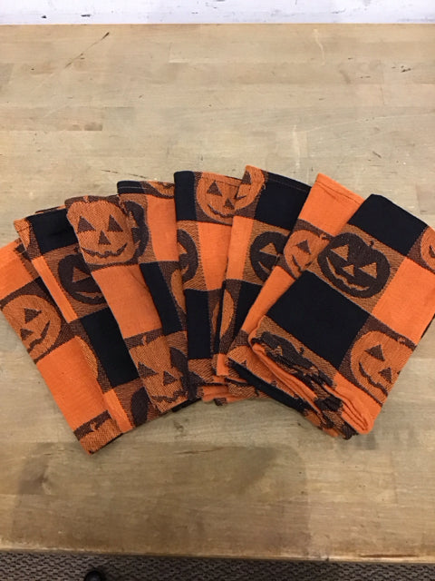 Black & Orange Pumpkin Napkins