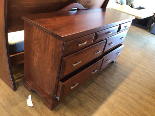 Georges Woodcraft Cherry Seven Drawer Dresser W/Mirror