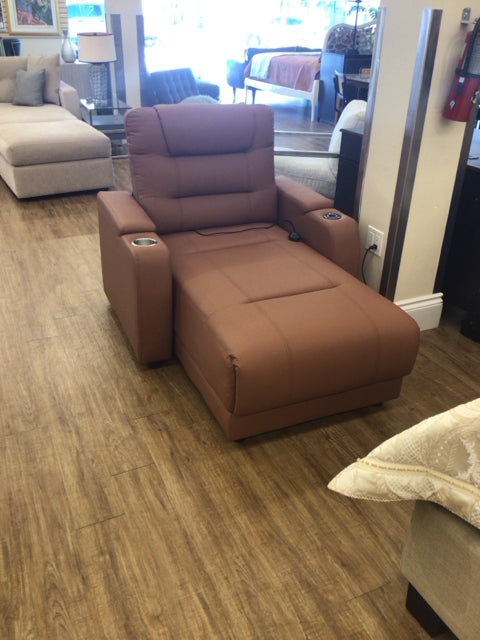 Brown Power Reclining Chaise