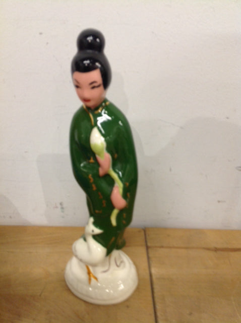 12" Ceramic Geisha Statue