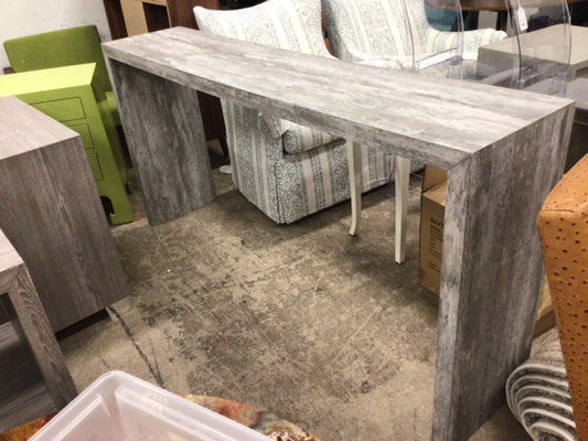 72" X 15"Grey Wood Console Table
