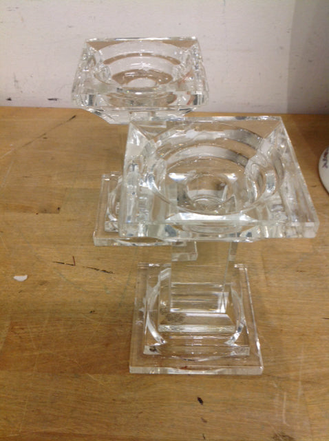 Candle Holders - 6" Pair Of Shannon Crystal