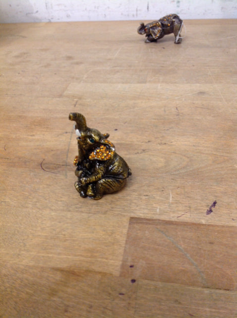 Enamel Elephant Trinket Box