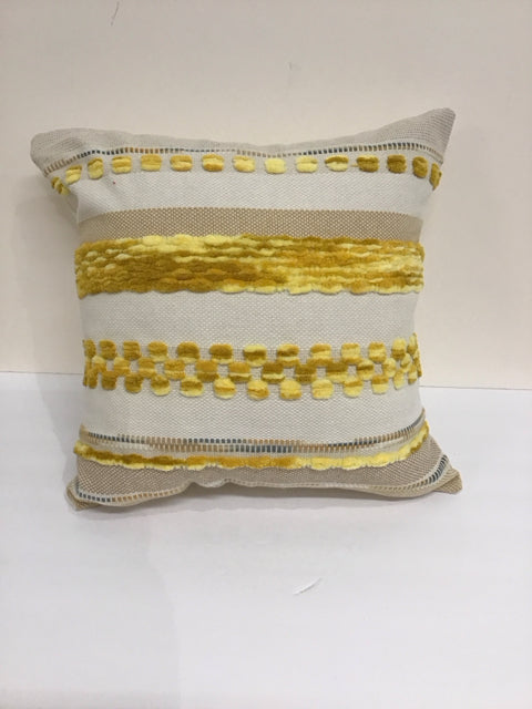 Ivory/Tan Weave w/Chenille Stripes