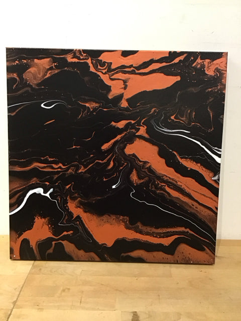 24x24 SD203 Brown Painting Susan David