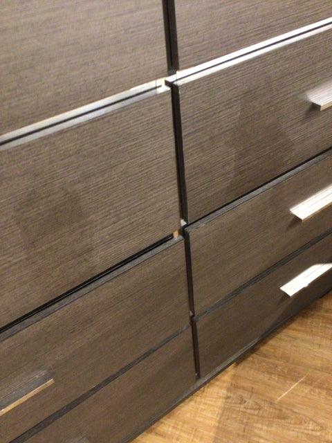 AS-IS 57" Acme Furniture Grey Eight Drawer Escher Dresser