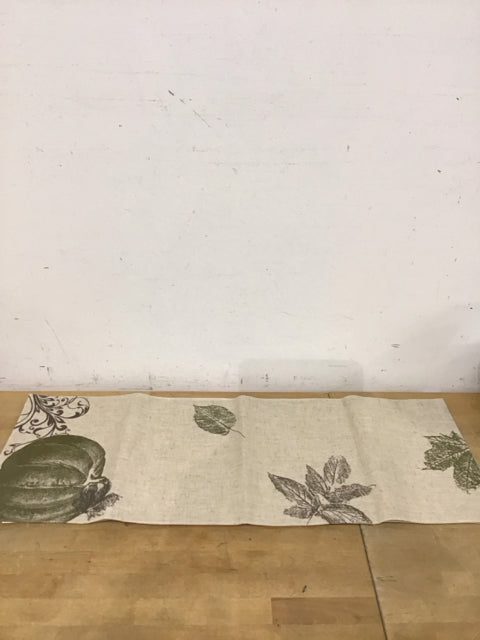 Linen Pumpkin Multi Leaf Pattern Runner