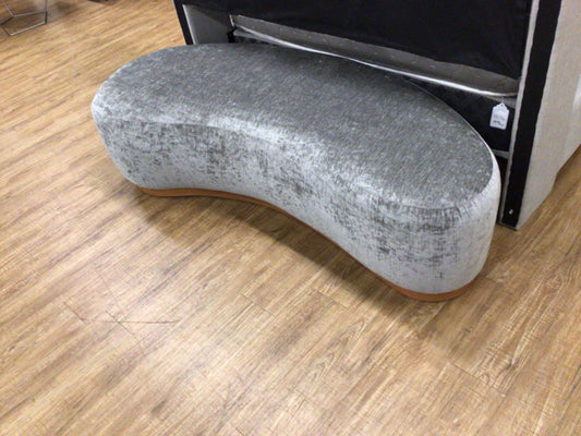 Montbel Grey Curved Ottoman