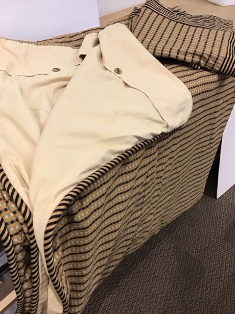 KING Duvet Cover Gold/Grey/Black w/2 Shams