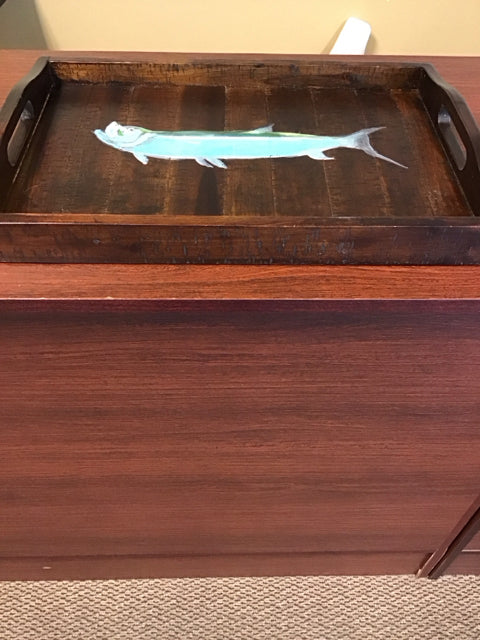 20"x13" Bamboo Tarpon Fish Tray